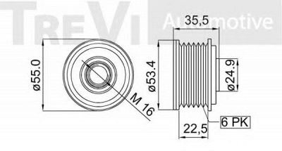 TREVI AUTOMOTIVE ap1070 -  Механизм свободного хода генератора